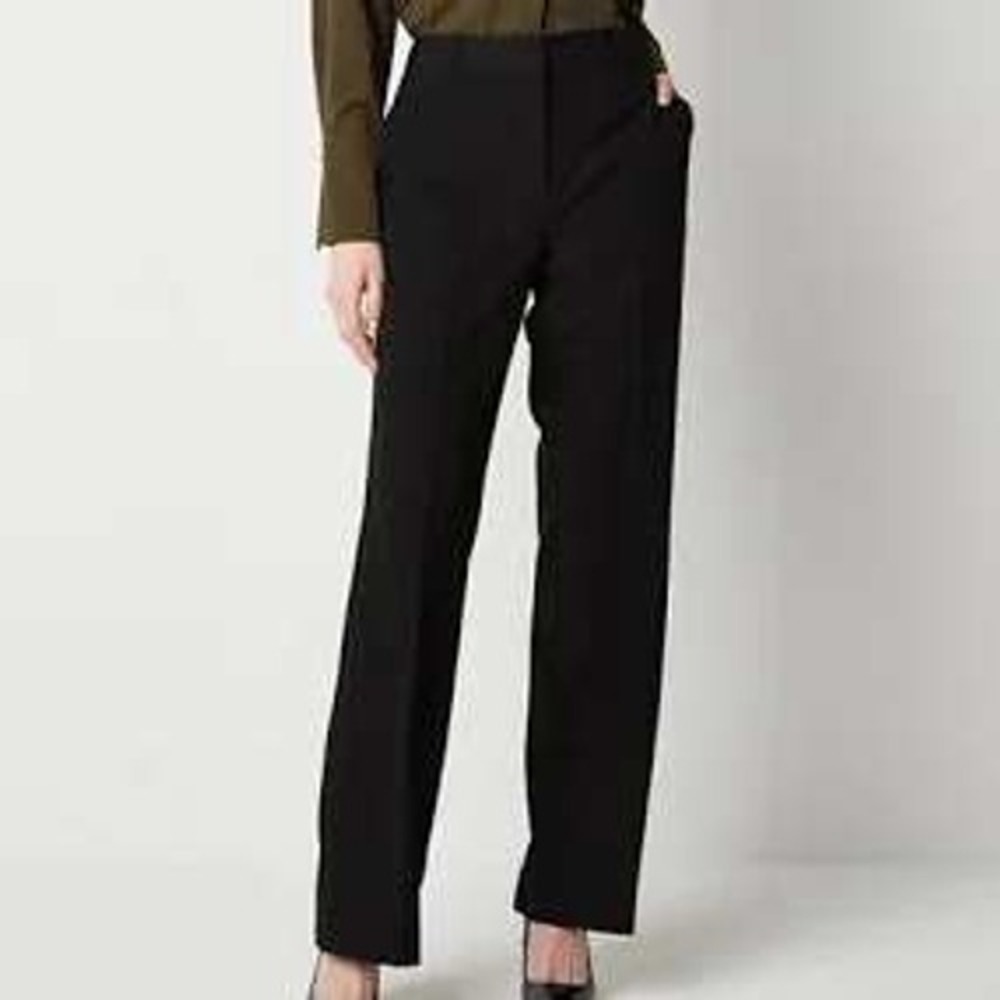 WORTHINGTON Black Wide Leg Dress Pants Trousers Women's Business Casual  SZ 8